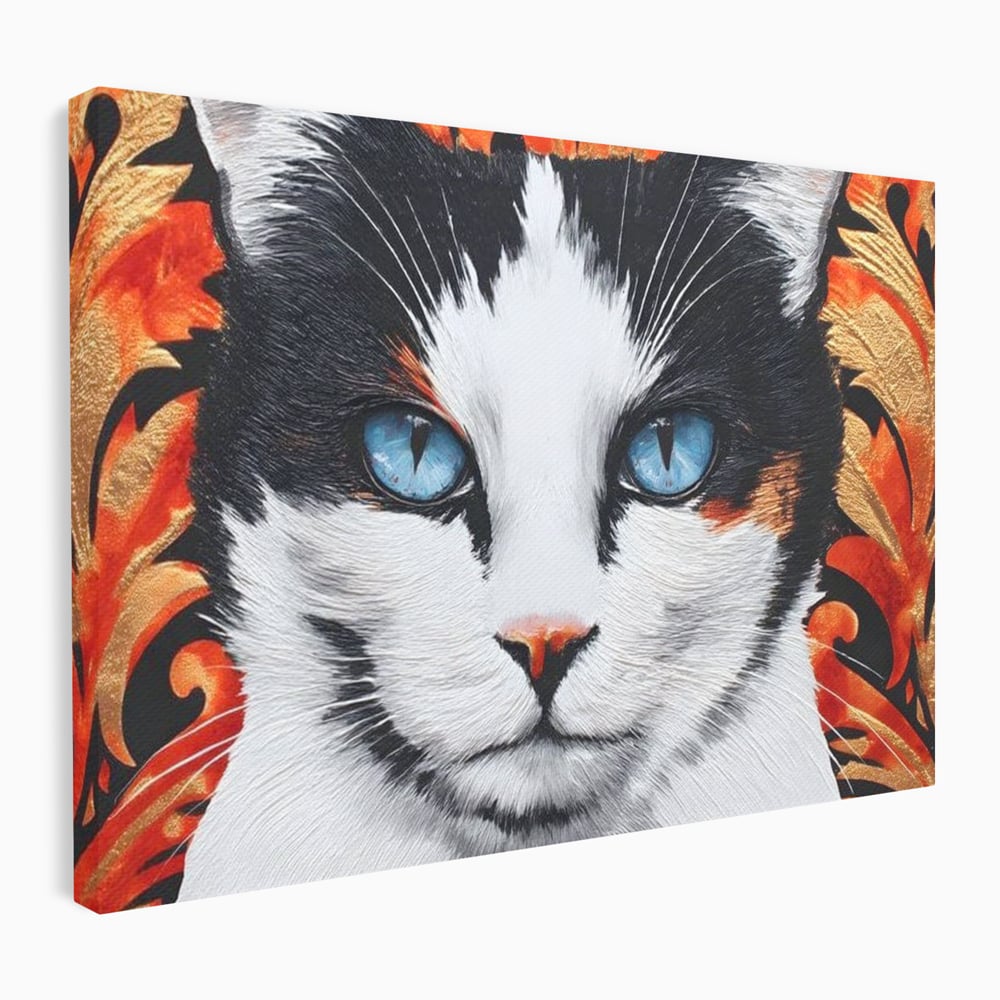 Tablou canvas cu tablou canvas cu ochi de pisica, fara rama, pe sasiu de lemn